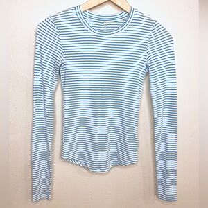 American Eagle Outfitters Blue and White Striped Top